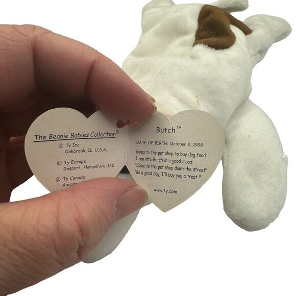 Ty Beanie Baby Butch The Bulldog 1998 Plush Collectible - Picture 4 of 8